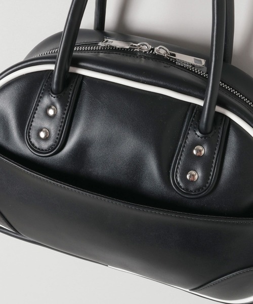 JEANASIS（ジーナシス）の「ミニロゴボウリングBAG/579610（ショルダーバッグ・レディース・ブラック/ホワイト/グリーン・FREE）」の12枚目の写真