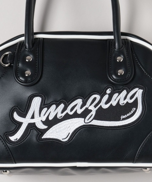 JEANASIS（ジーナシス）の「ミニロゴボウリングBAG/579610（ショルダーバッグ・レディース・ブラック/ホワイト/グリーン・FREE）」の17枚目の写真