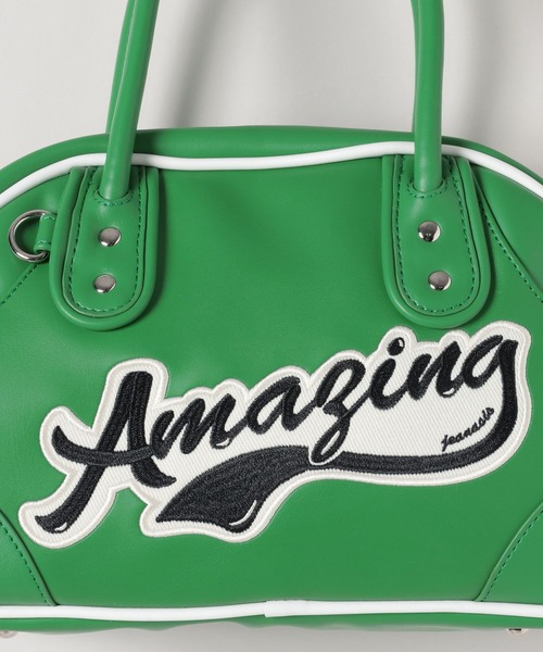 JEANASIS（ジーナシス）の「ミニロゴボウリングBAG/579610（ショルダーバッグ・レディース・ブラック/ホワイト/グリーン・FREE）」の18枚目の写真
