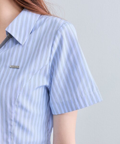 OLIVE des OLIVE(オリーブデオリーブ)の「ネクタイ付半袖シャツ(シャツ/ブラウス・レディース・ホワイト/サックスブルー/オフホワイト・FREE)」の11枚目の写真
