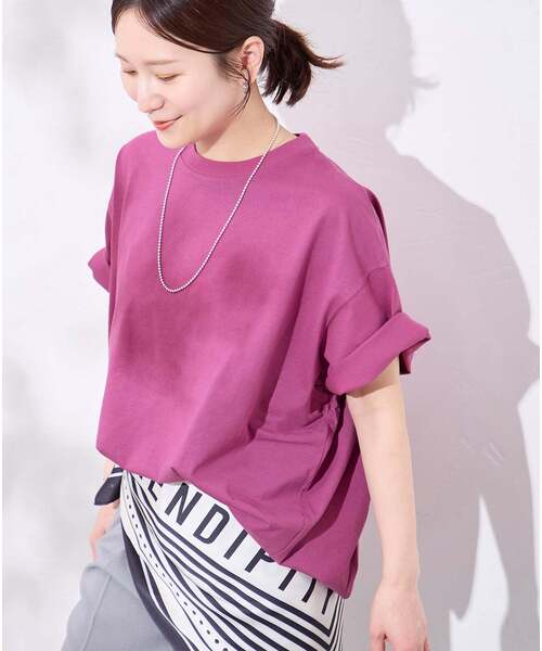 JOURNAL STANDARD(ジャーナルスタンダード)の「《追加4》タックスウェットTシャツ(Tシャツ/カットソー・レディース・ブラック/ブラウン系その他/ホワイト/パープル系その他・FREE)」の4枚目の写真