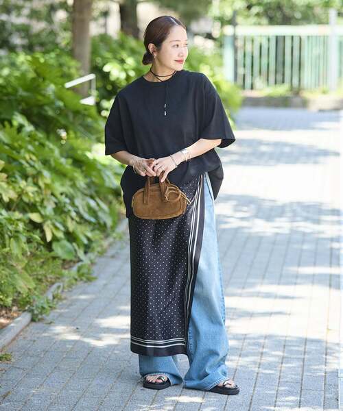 JOURNAL STANDARD(ジャーナルスタンダード)の「《追加4》タックスウェットTシャツ(Tシャツ/カットソー・レディース・ブラック/ブラウン系その他/ホワイト/パープル系その他・FREE)」の5枚目の写真