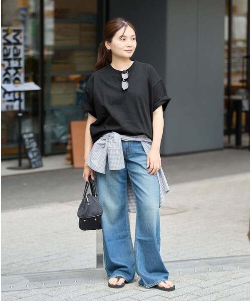 JOURNAL STANDARD(ジャーナルスタンダード)の「《追加4》タックスウェットTシャツ(Tシャツ/カットソー・レディース・ブラック/ブラウン系その他/ホワイト/パープル系その他・FREE)」の6枚目の写真