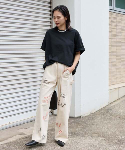 JOURNAL STANDARD(ジャーナルスタンダード)の「《追加4》タックスウェットTシャツ(Tシャツ/カットソー・レディース・ブラック/ブラウン系その他/ホワイト/パープル系その他・FREE)」の7枚目の写真