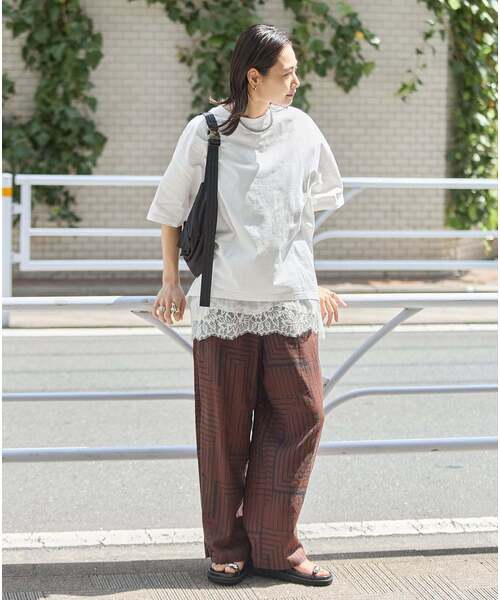 JOURNAL STANDARD(ジャーナルスタンダード)の「《追加4》タックスウェットTシャツ(Tシャツ/カットソー・レディース・ブラック/ブラウン系その他/ホワイト/パープル系その他・FREE)」の10枚目の写真