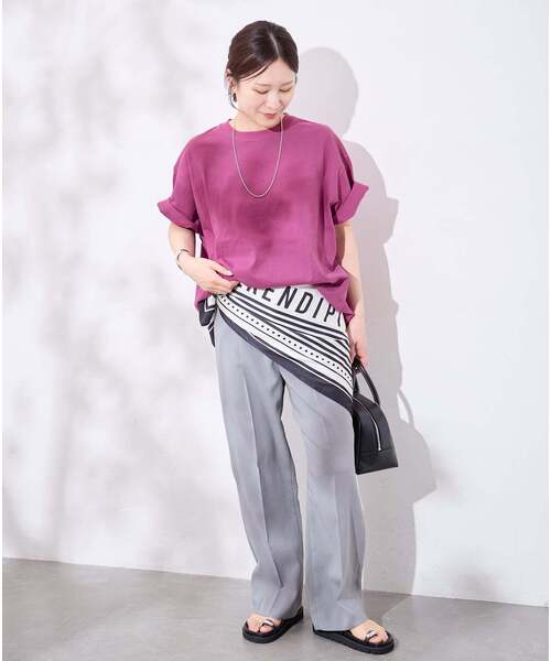 JOURNAL STANDARD(ジャーナルスタンダード)の「《追加4》タックスウェットTシャツ(Tシャツ/カットソー・レディース・ブラック/ブラウン系その他/ホワイト/パープル系その他・FREE)」の15枚目の写真