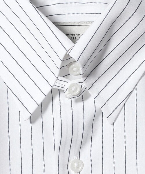green label relaxing(グリーンレーベルリラクシング)の「コットン ピンストライプ タブカラー ドレスシャツ -イージーアイロン-(ビジネスシャツ・メンズ・ネイビー/ブラウン系・40cm/42cm/39cm/41cm/43cm/37cm/38cm)」の17枚目の写真