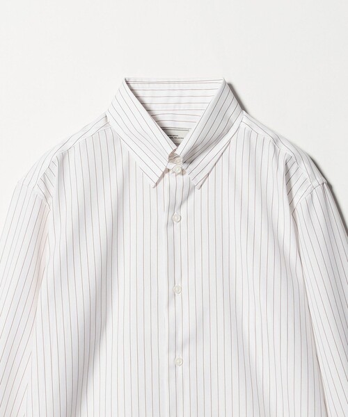 green label relaxing(グリーンレーベルリラクシング)の「コットン ピンストライプ タブカラー ドレスシャツ -イージーアイロン-(ビジネスシャツ・メンズ・ネイビー/ブラウン系・40cm/42cm/39cm/41cm/43cm/37cm/38cm)」の22枚目の写真