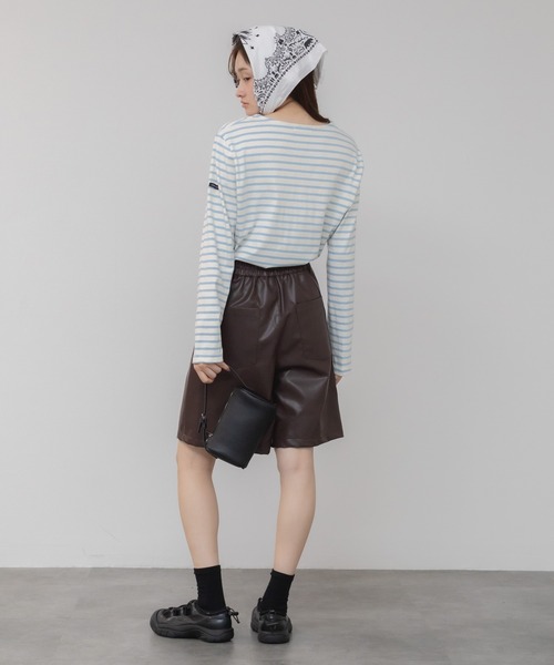 HEILIS(ヘイリス)の「フェイクレザーハーフパンツ / 秋服 シティガール ガーリー ブラック ブラウン 韓国(その他パンツ・レディース・ブラック/ブラウン・FREE)」の19枚目の写真