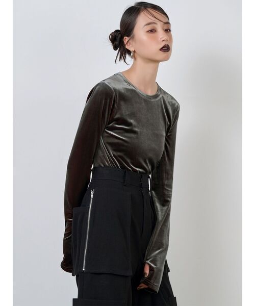 トップス bubmaru シャンブレーベロアトップス（Tシャツ/カットソー）｜MURUA（ムルーア