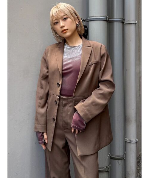 MURUA(ムルーア)の「シャンブレーベロアトップス(Tシャツ/カットソー・レディース・ライトグレー/ダークグレー・FREE)」の14枚目の写真