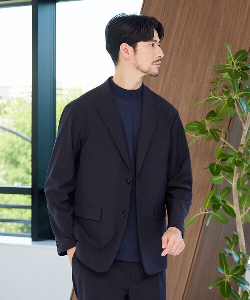 美品【beauty&youth】ジャケット ネイビー パンツセット WEB限定 WARDROBE SMART】MILPA リラックス セットアップ