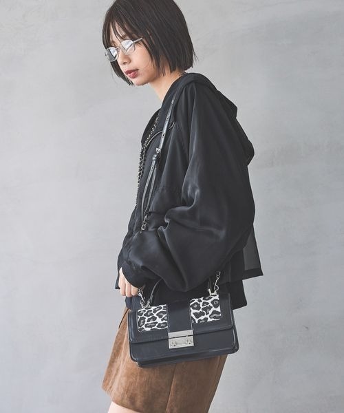 PAGEBOY（ページボーイ）の「アソートフラップハンドバッグ（ハンドバッグ・レディース・ブラック/イエロー/レオパード・FREE）」の5枚目の写真