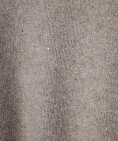 Olu.（オルドット）の「スパンコールタートルニット（ニット/セーター・レディース・チャコールグレー/ベージュ系その他/ピンク・FREE）」の7枚目の写真