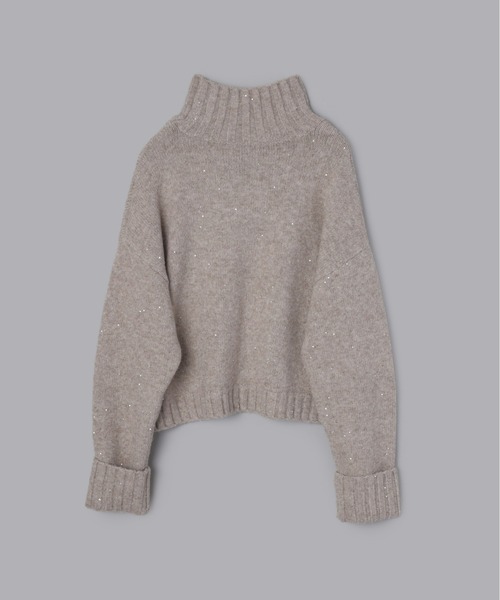 olu. スパンコールタートルニット 一部予約】スパンコールタートルニット【発送予定日 1月上旬〜1月中旬】