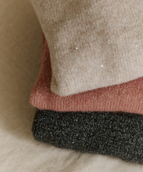 olu. スパンコールタートルニット スパンコールタートルニット