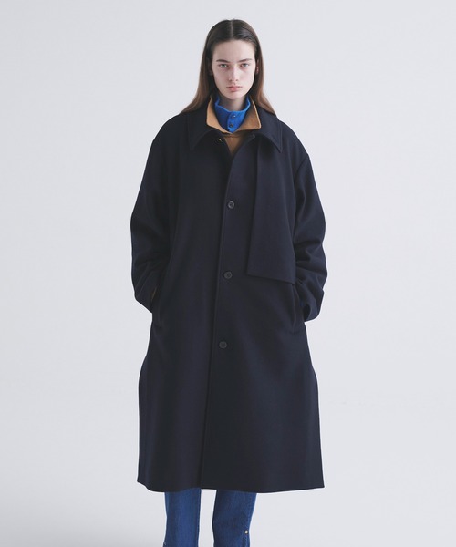 Lamb Wool Melton Layerd Long Coat（トレンチコート）｜CULLNI