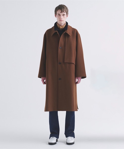 Lamb Wool Melton Layerd Long Coat（トレンチコート）｜CULLNI