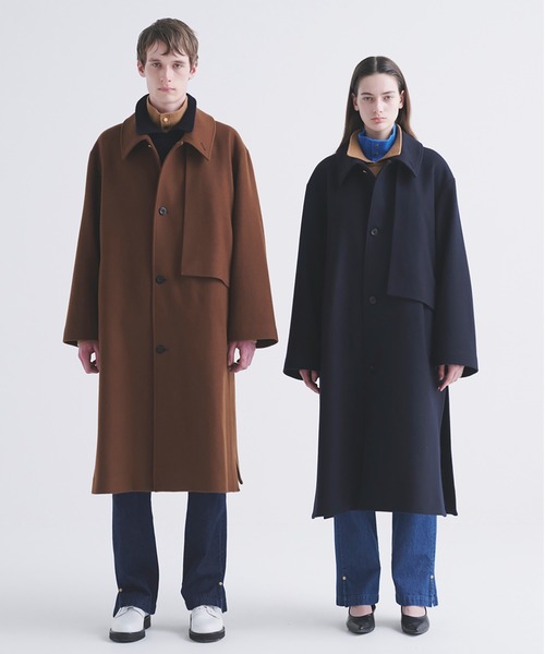 CULLNI（クルニ）の「Lamb Wool Melton Layerd Long Coat（トレンチ