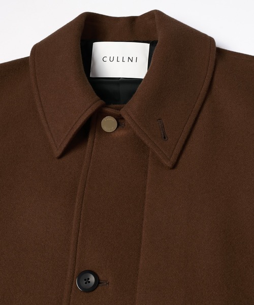 CULLNI（クルニ）の「Lamb Wool Melton Layerd Long Coat（トレンチコート・メンズ・ブラウン/ブラック/ネイビー/グリーン・2/1/0）」の11枚目の写真