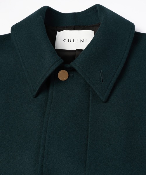 CULLNI（クルニ）の「Lamb Wool Melton Layerd Long Coat（トレンチコート・メンズ・ブラウン/ブラック/ネイビー/グリーン・2/1/0）」の17枚目の写真