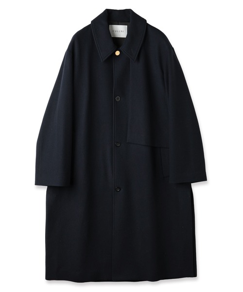 Lamb Wool Melton Layerd Long Coat（トレンチコート）｜CULLNI