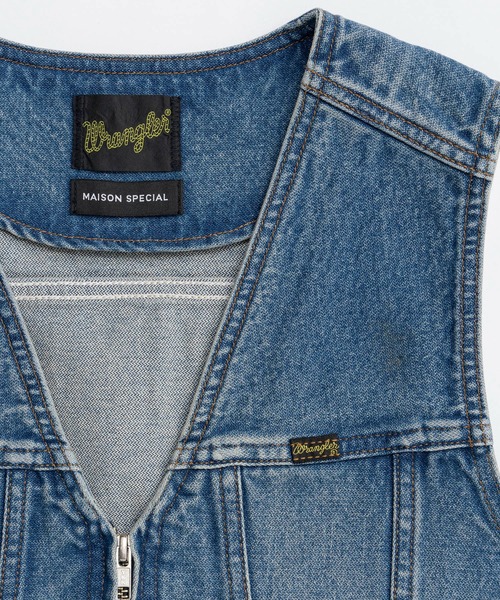 MAISON SPECIAL(メゾンスペシャル)の「【Wrangler×MAISON SPECIAL】Collaboration Mud Denim Vest/ラングラーコラボレーションマッドデニムベスト【MAISON SPECIAL/メゾンスペシャル】(ベスト・レディース・ブルー・FREE)」の9枚目の写真