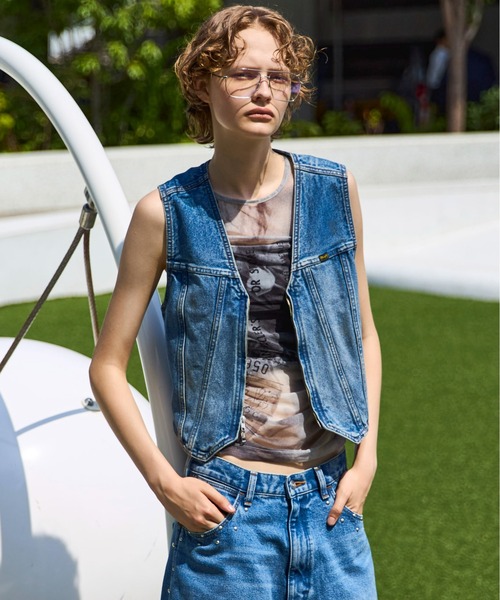 Wrangler×MAISON SPECIAL】Collaboration Mud Denim Vest/ラングラー