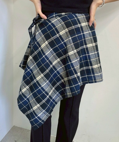 WEGO（ウィゴー）の「WEGO/チェックラップスカート（スカート・レディース・ブラック/レッド/ブラウン・FREE）」の11枚目の写真