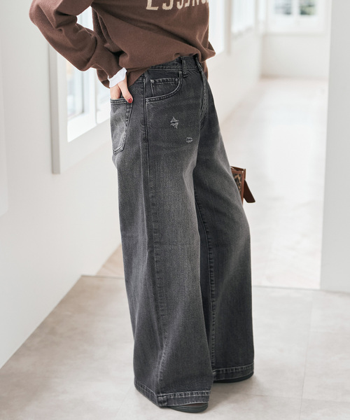 新品　Spick and Span 51/2 BAGGY DENIM 27 5 1/2 BAGGY DENIM (Black）（デニムパンツ）｜Spick & Span（スピック