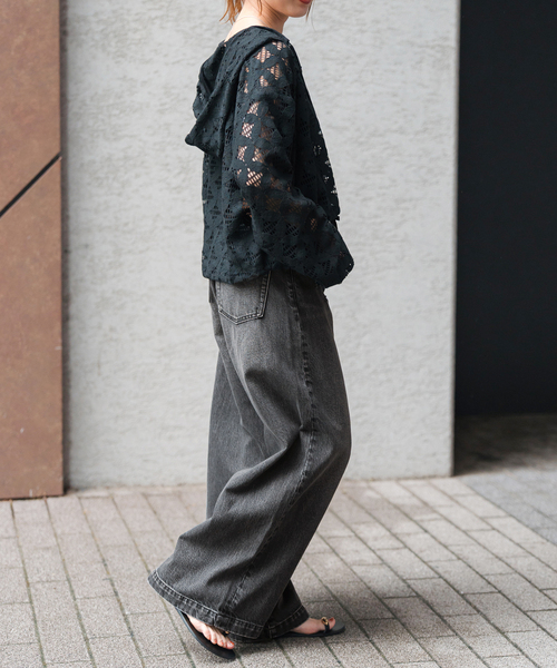 5 1/2 BAGGY DENIM (Black）（デニムパンツ）｜Spick & Span