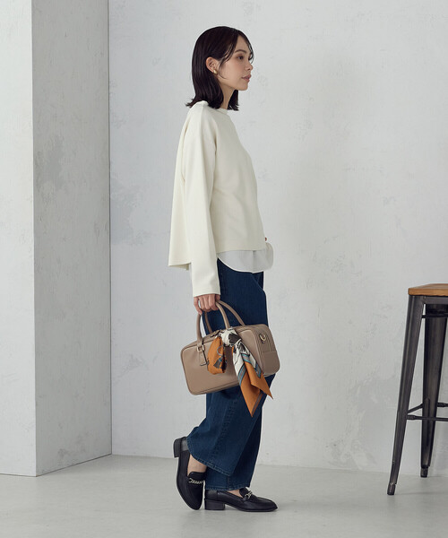 COMME CA ISM（コムサイズム）の「【リバーシブル】タッセル大判スカーフ（ストール/ショール・レディース・キャメル/グリーン系・FREE）」の17枚目の写真