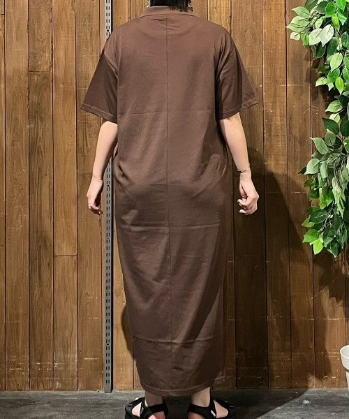 Right-on(ライトオン)の「【HONEYSUCKLE ROSE】接触冷感ポロワンピース(ワンピース・レディース・ブラウン/ライトグレー/ダークグレー・L/M)」の9枚目の写真