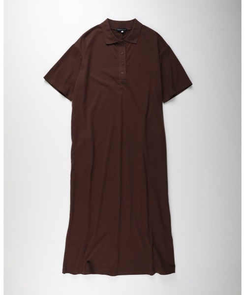 Right-on(ライトオン)の「【HONEYSUCKLE ROSE】接触冷感ポロワンピース(ワンピース・レディース・ブラウン/ライトグレー/ダークグレー・L/M)」の14枚目の写真