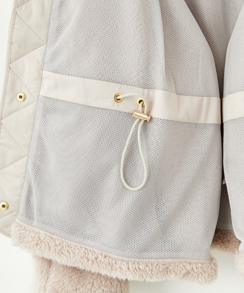 TATRAS（タトラス）の「[TATRAS/タトラス] ANNABELLA ボアフリース ノーカラーブルゾン（ブルゾン・レディース・ライトグレー/ブラック・2/1）」の7枚目の写真