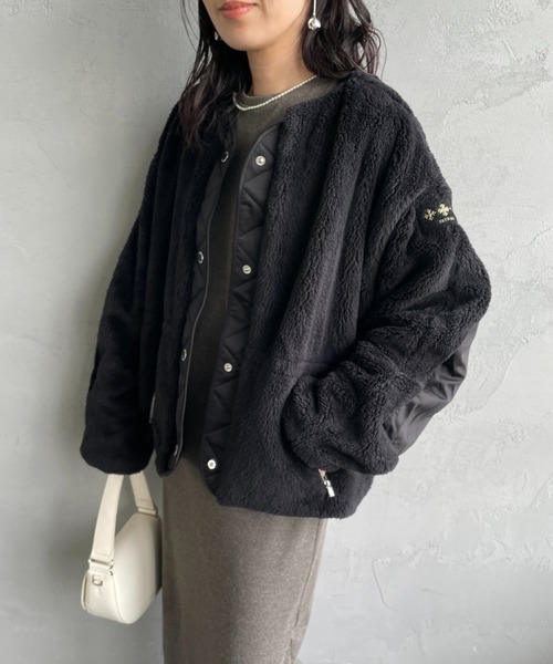 TATRAS/タトラス] ANNABELLA ボアフリース ノーカラーブルゾン