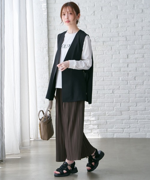 ikka（イッカ）の「【親子コーデ】ロゴフォトプリントスウェットＴ（Tシャツ/カットソー・レディース・オフホワイト/チャコールグレー/ホワイト・M/L/S）」の7枚目の写真