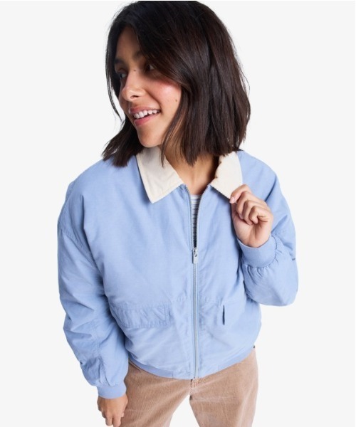 ROXY(ロキシー)の「SWEET TALK /ロキシーワンポイント中綿ジップアップアビエータージャケット(ブルゾン・レディース・ブルー・MEDIUM/SMALL)」の12枚目の写真