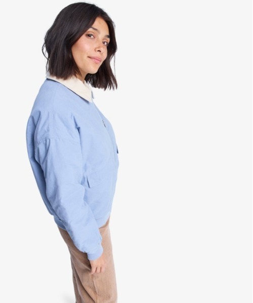 ROXY(ロキシー)の「SWEET TALK /ロキシーワンポイント中綿ジップアップアビエータージャケット(ブルゾン・レディース・ブルー・MEDIUM/SMALL)」の13枚目の写真