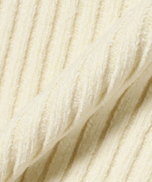 Ray BEAMS（レイビームス）の「モール ハーフジップ ビッグカラー ニット（ニット/セーター・レディース・オフホワイト/シルバー/ライトブルー・ONE SIZE）」の14枚目の写真