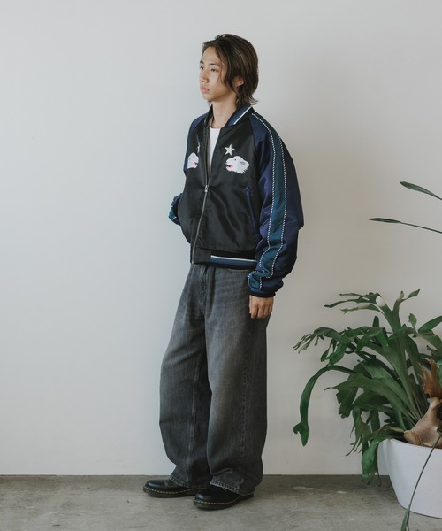 facetasm MIX SKA スカジャン　グリーン FACETASM（ファセッタズム） スカジャン SOUVENIR JACKET スカジャン