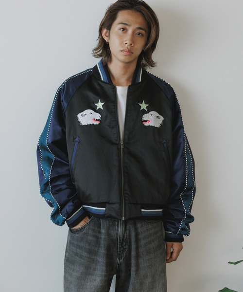 FACETASM(ファセッタズム)の「FACETASM/ファセッタズム THULE SOUVENIR JACKET ジャケット(スカジャン・メンズ・ブラック・5/3/4)」の18枚目の写真
