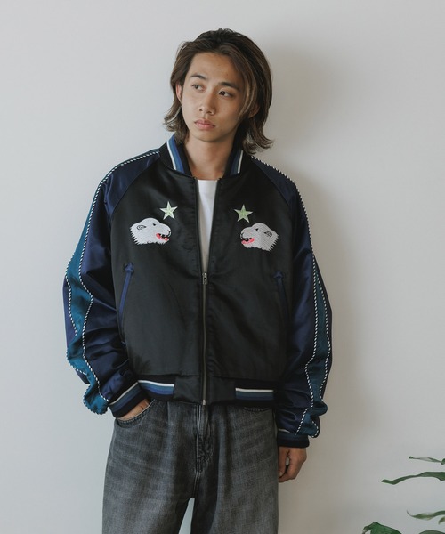 FACETASM(ファセッタズム)の「FACETASM/ファセッタズム THULE SOUVENIR JACKET ジャケット(スカジャン・メンズ・ブラック・5/3/4)」の8枚目の写真