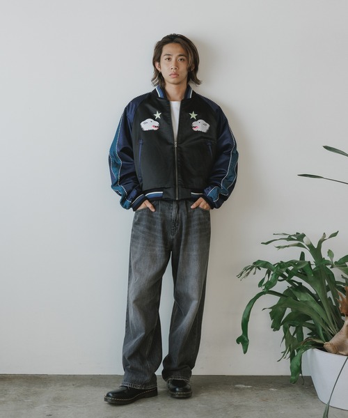 FACETASM(ファセッタズム)の「FACETASM/ファセッタズム THULE SOUVENIR JACKET ジャケット(スカジャン・メンズ・ブラック・5/3/4)」の12枚目の写真