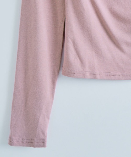 kirakiraShop(キラキラショップ)の「チョーカー風 ネック ドレープ カットソー(Tシャツ/カットソー・レディース・ホワイト/ピンク/チャコール/ブラック・FREE)」の16枚目の写真