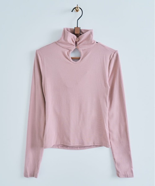 kirakiraShop(キラキラショップ)の「チョーカー風 ネック ドレープ カットソー(Tシャツ/カットソー・レディース・ホワイト/ピンク/チャコール/ブラック・FREE)」の19枚目の写真