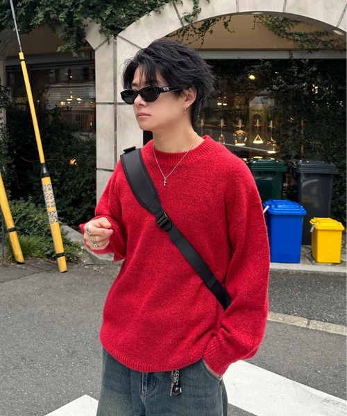 ADAMASTE(アダマスト)の「Soft Touch Crew Neck Knit - ソフトタッチクルーネックニット(ニット/セーター・メンズ・ホワイト/レッド/バーガンディー/ブラウン系その他/ブラック/チャコールグレー/ブルー・SMALL/MEDIUM/LARGE)」の6枚目の写真