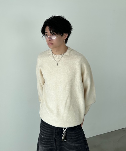 soft touch crew neck knit - ソフトタッチクルーネックニット（ニット