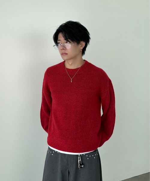 soft touch crew neck knit - ソフトタッチクルーネックニット（ニット