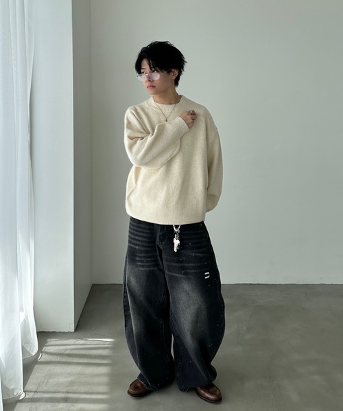 ADAMASTE(アダマスト)の「Soft Touch Crew Neck Knit - ソフトタッチクルーネックニット(ニット/セーター・メンズ・ホワイト/レッド/バーガンディー/ブラウン系その他/ブラック/チャコールグレー/ブルー・SMALL/MEDIUM/LARGE)」の14枚目の写真